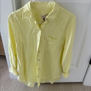 Universal Thread Pale Yellow Button-Up Top